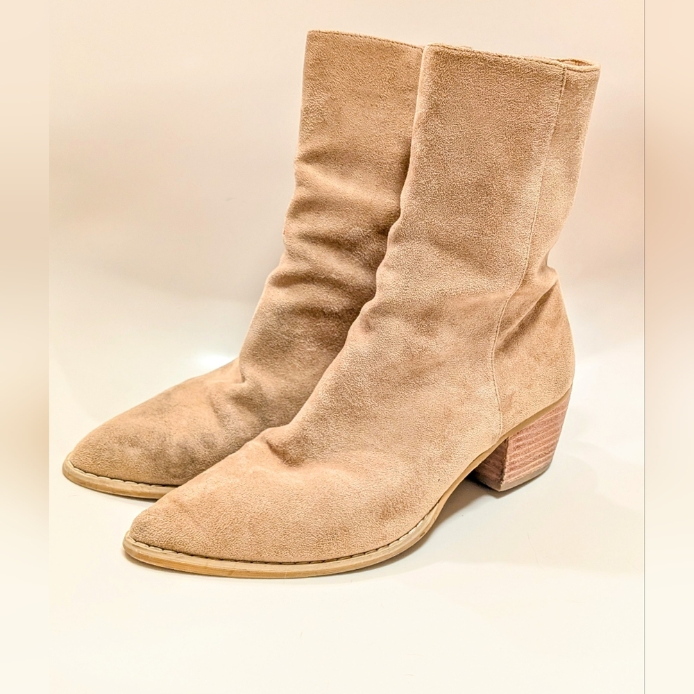 Mi.Im Tan Suede Ankle Boots